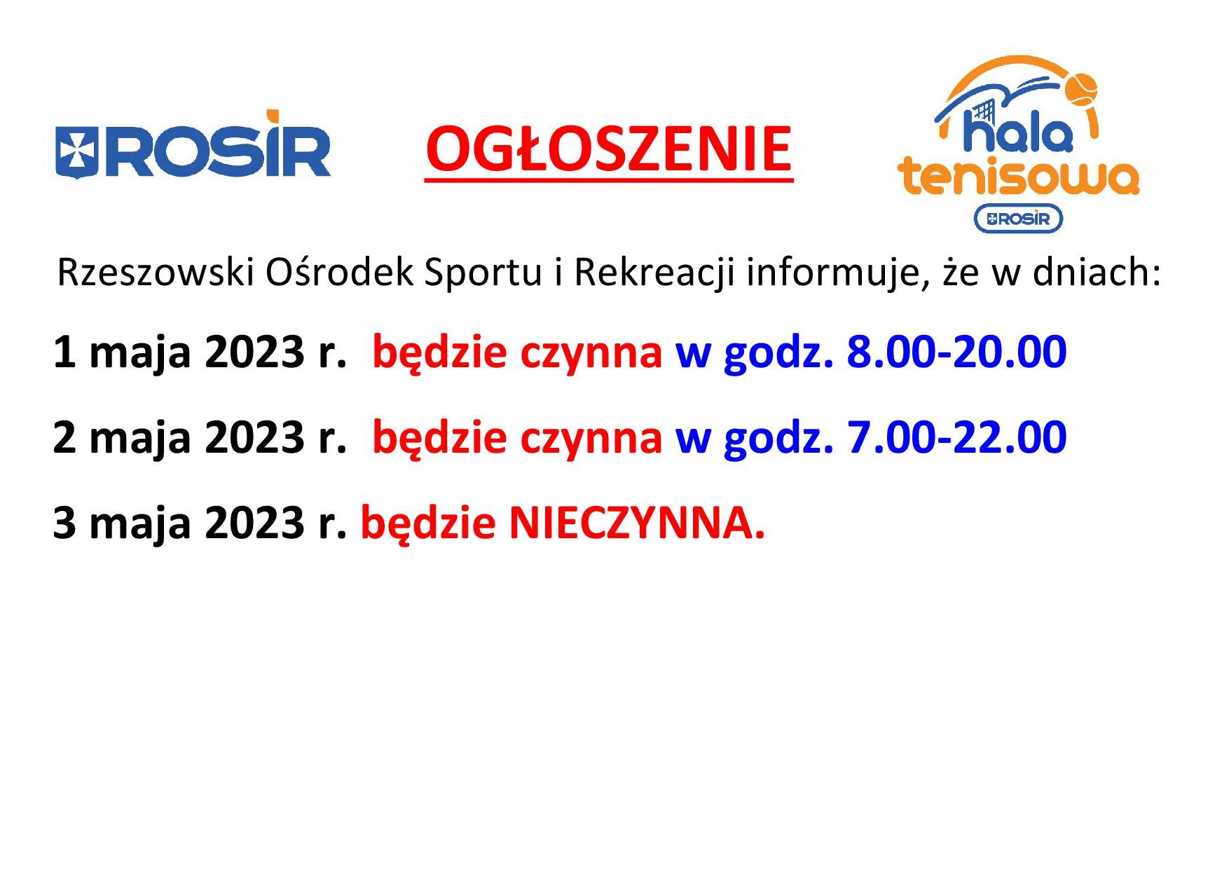 OGŁOSZENIE HALA